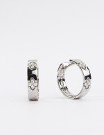 Серьги из белого золота c бриллиантами