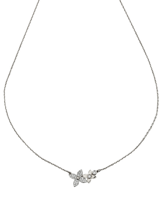 Колье из белого золота 585 пробы c бриллиантами