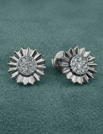 Серьги из белого золота c бриллиантами