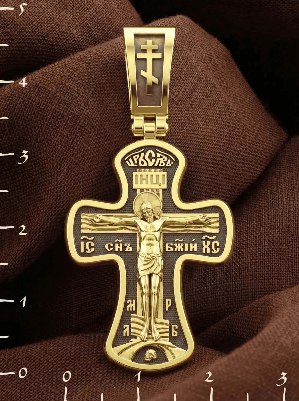 Крест из лимонного золота