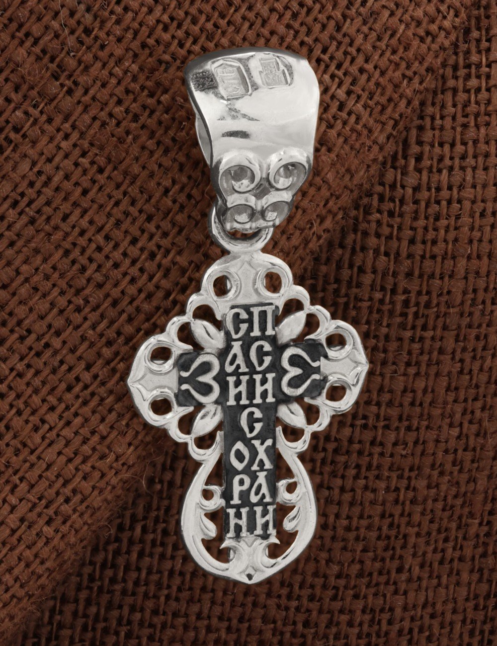 Крест из белого золота