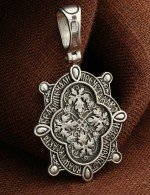 Образок из белого золота c бриллиантами