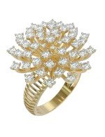 Кольцо из лимонного золота c бриллиантами