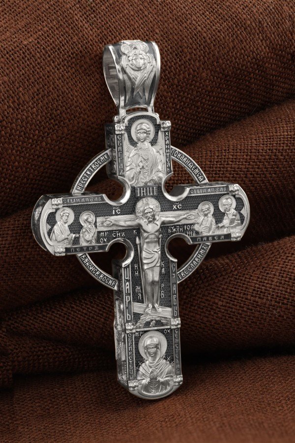 Крест из белого золота