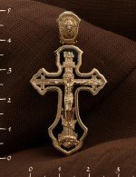Крест из золота c ониксом