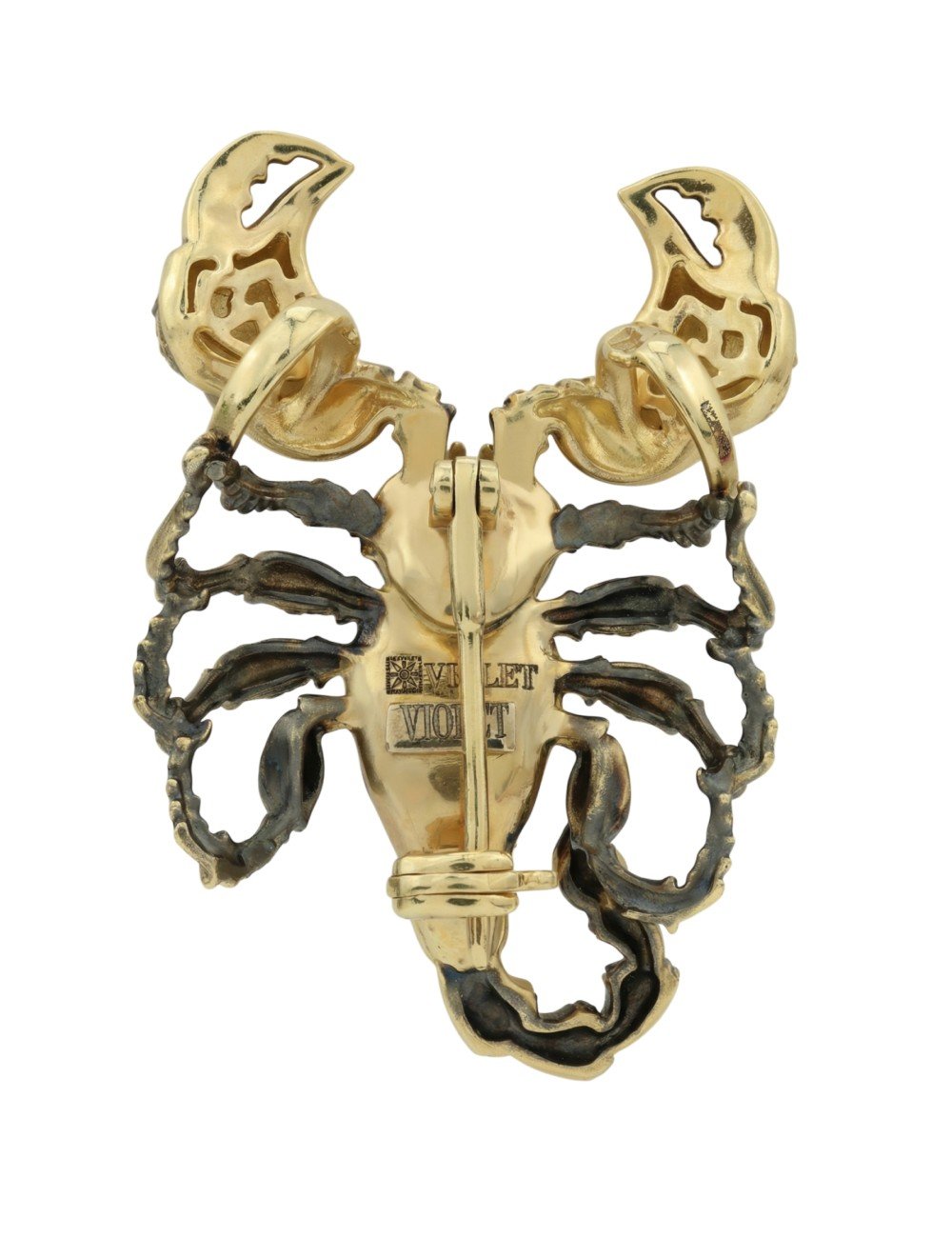 Брошь из лимонного золота c эмалью