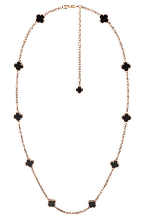 Колье из золота c ониксом