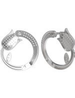 Серьги из белого золота c бриллиантами