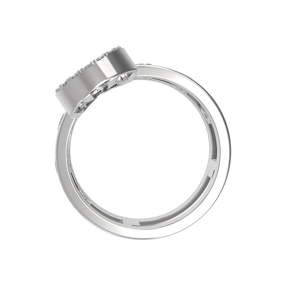 Кольцо из белого золота 585 пробы c бриллиантами