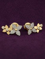 Серьги из лимонного золота c бриллиантами