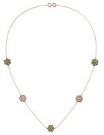 Колье из золота c малахитом и перламутром