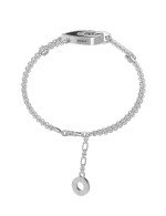 Браслет из белого золота c бриллиантами, ониксом и перламутром