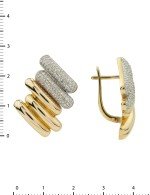 Серьги из лимонного золота c бриллиантами