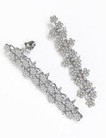 Серьги из белого золота c бриллиантами