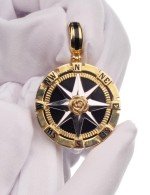 Подвеска из лимонного золота c эмалью и ониксом