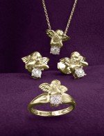 Серьги из лимонного золота c бриллиантами