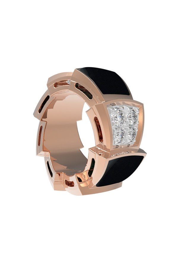 Подвеска из золота c бриллиантами и ониксом