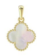 Подвеска из лимонного золота c перламутром