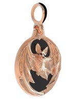 Подвеска из золота c эмалью и ониксом