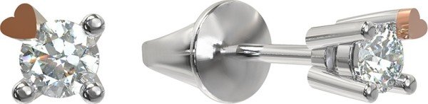 Серьги из белого золота c бриллиантами