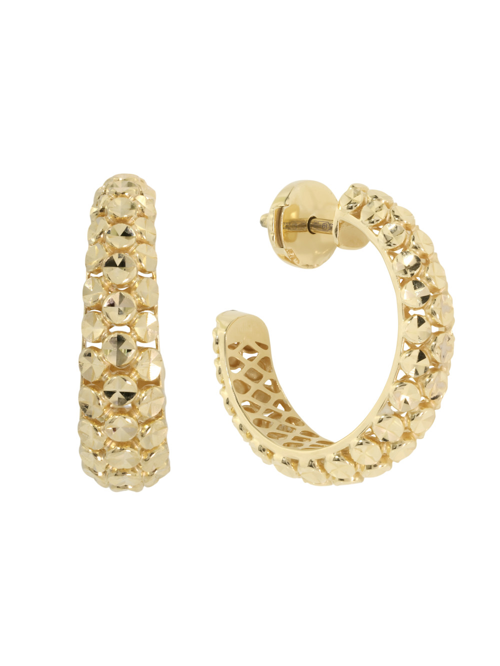 Серьги из лимонного золота 585 пробы