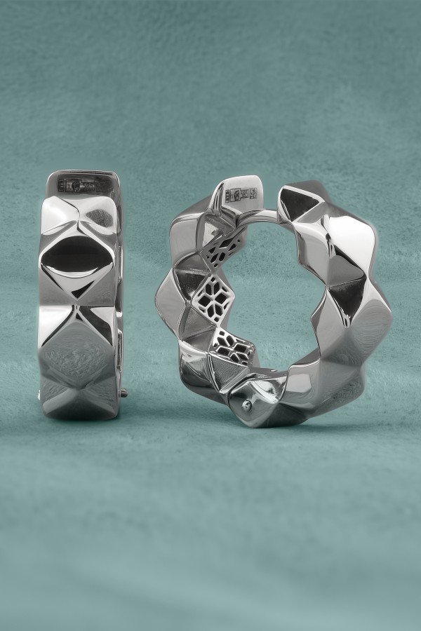 Серьги из белого золота