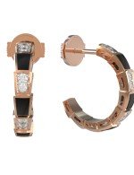 Серьги из золота c бриллиантами и ониксом