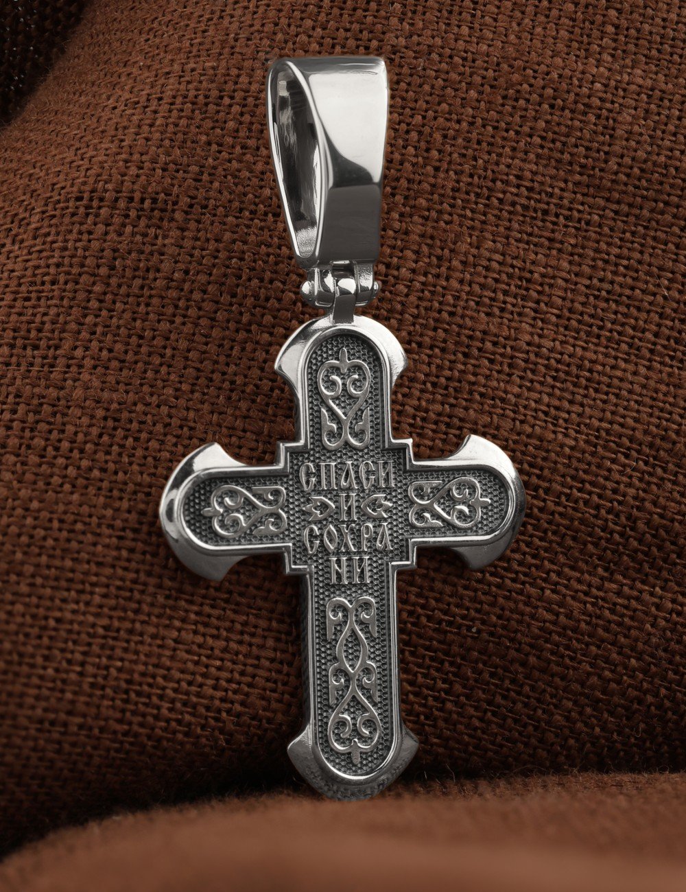 Крест из белого золота