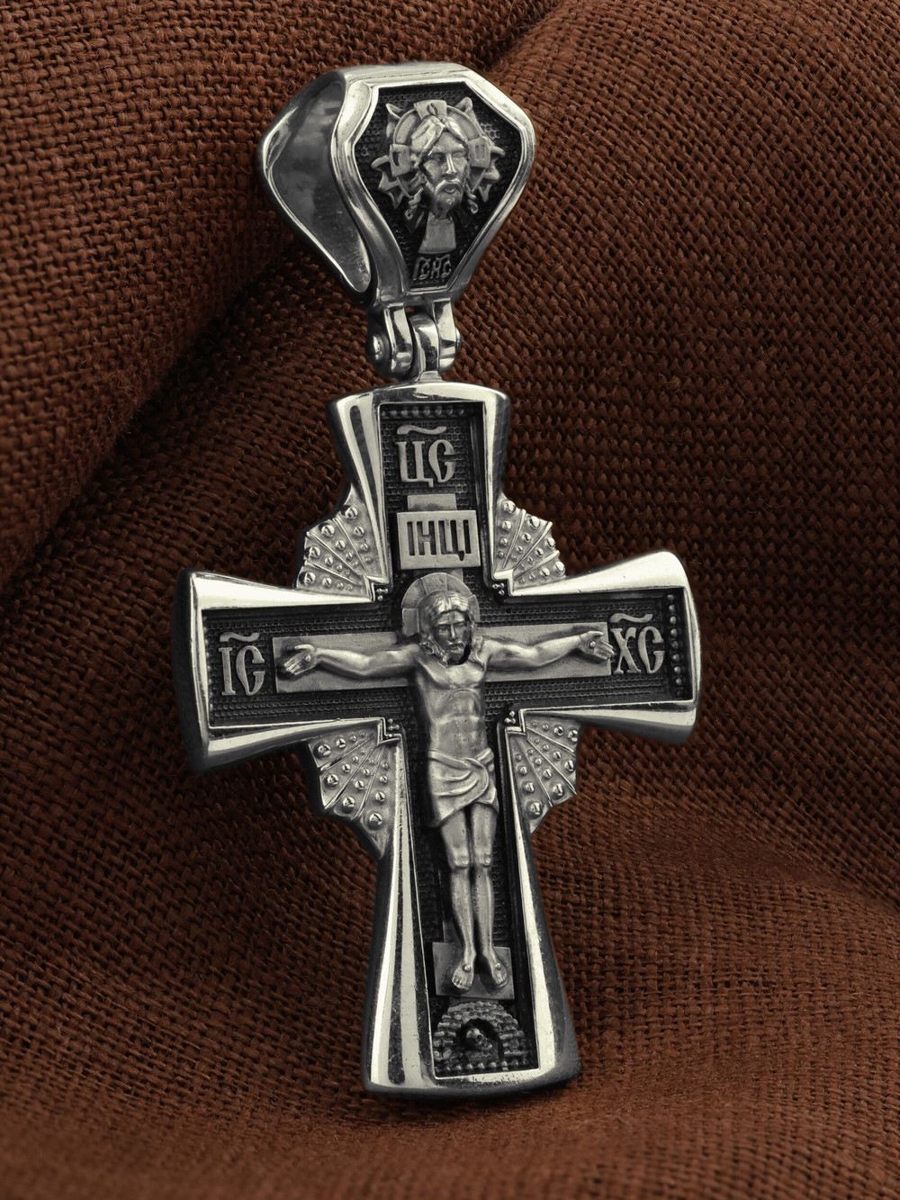 Крест из белого золота 585 пробы