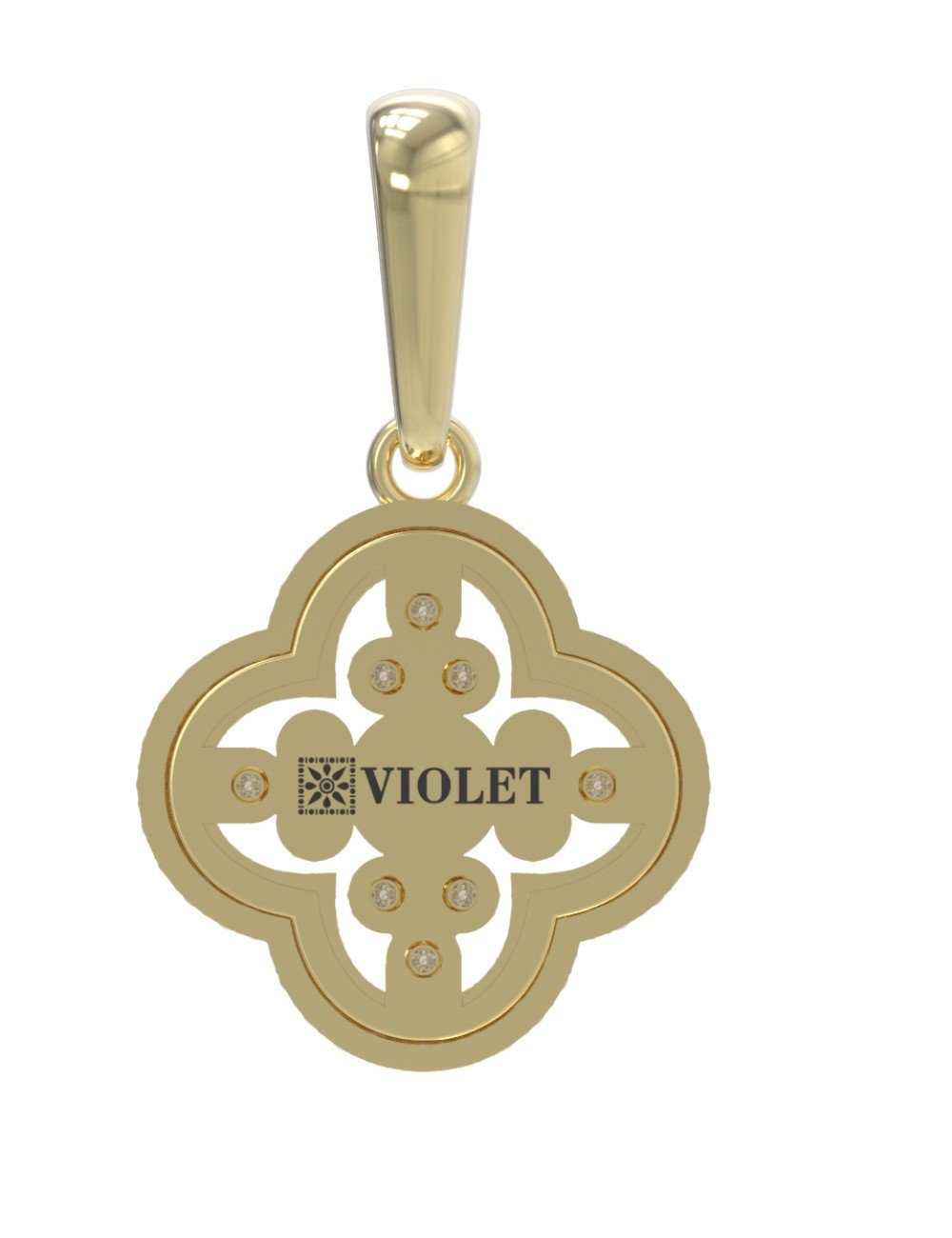 Подвеска из лимонного золота c бриллиантами