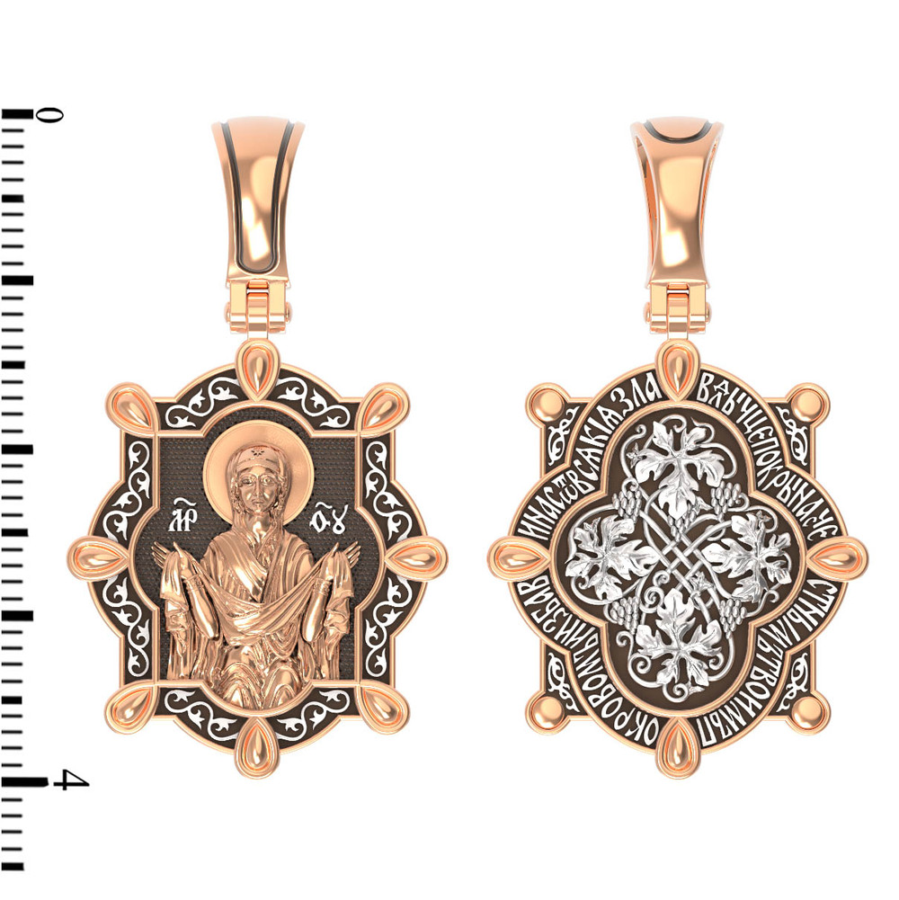 Образок из красного золота 585 пробы