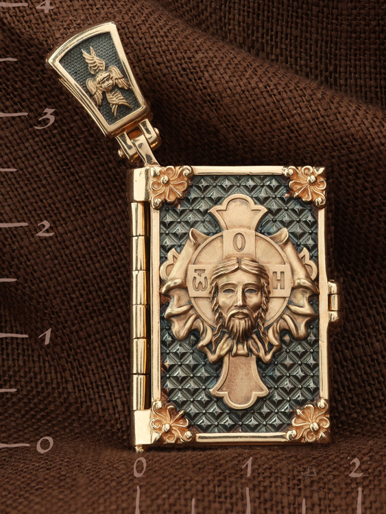 Нательная икона из красного золота 585 пробы