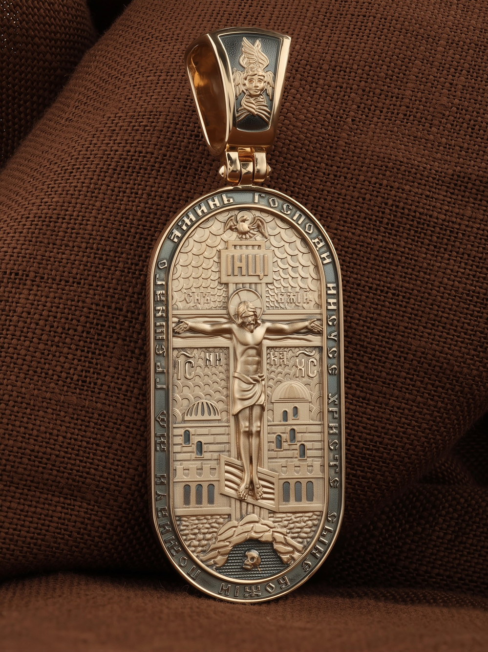 Нательная икона из красного золота 585 пробы