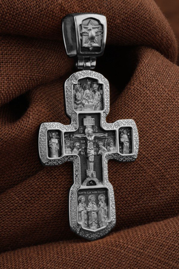 Крест из белого золота