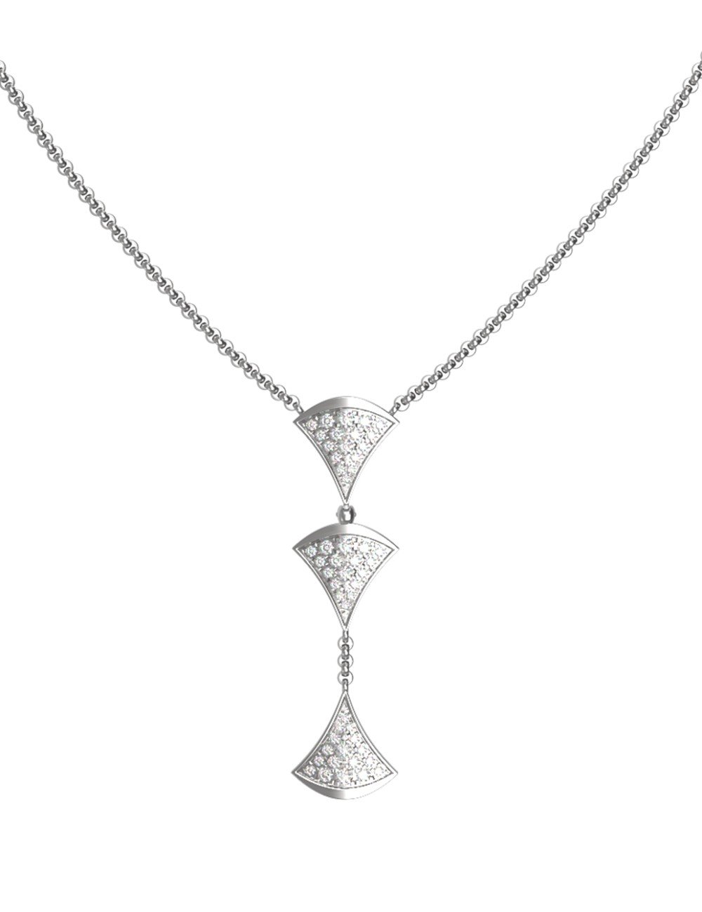 Колье из белого золота c бриллиантами