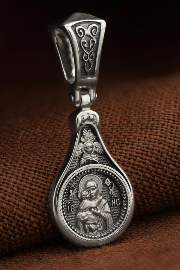 Образок из белого золота 585 пробы