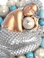 Кольцо из золота c жемчугом и бирюзой