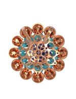 Подвеска из золота c бирюзой и лазуритом