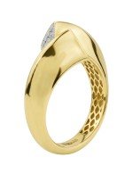 Кольцо из лимонного золота c бриллиантами