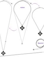 Колье из белого золота c бриллиантами и ониксом