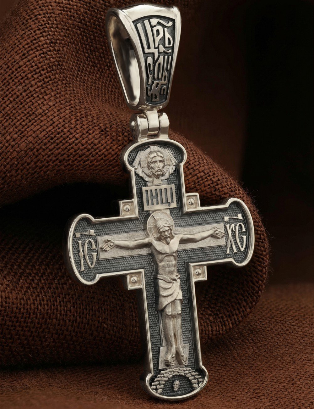 Крест из белого золота