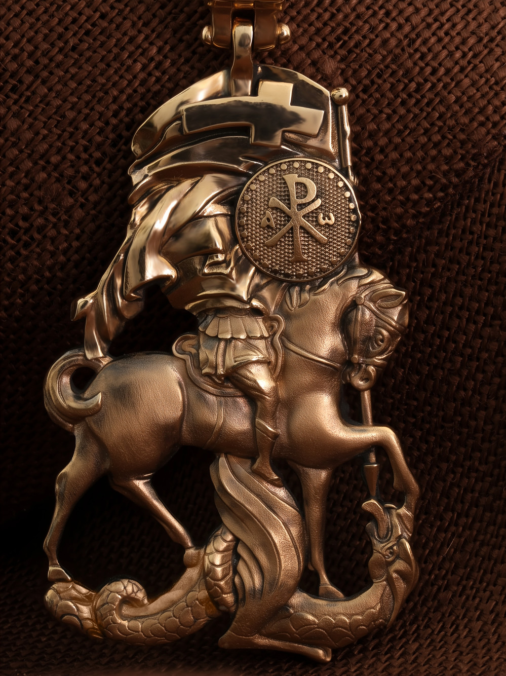 Нательная икона из красного золота 585 пробы