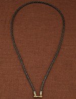 Гайтан из лимонного золота c кожаным шнурком