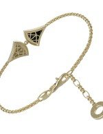 Браслет из лимонного золота c бриллиантами и ониксом