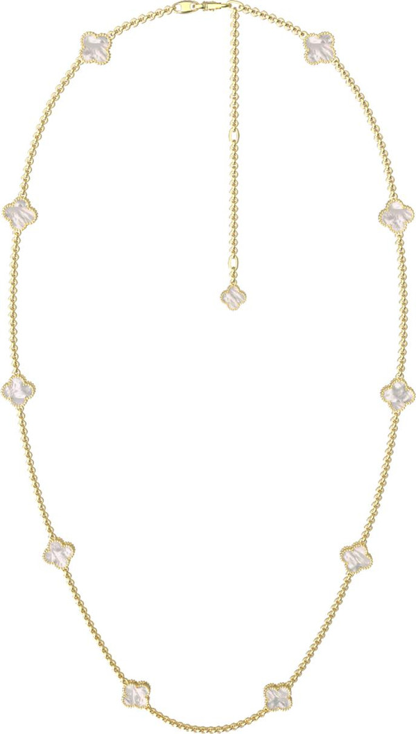 Колье из лимонного золота 585 пробы c перламутром