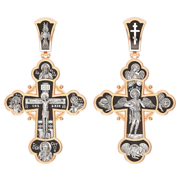 Крест из красного золота 585 пробы