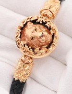 Браслет из золота 585 пробы c шнурком и ониксом
