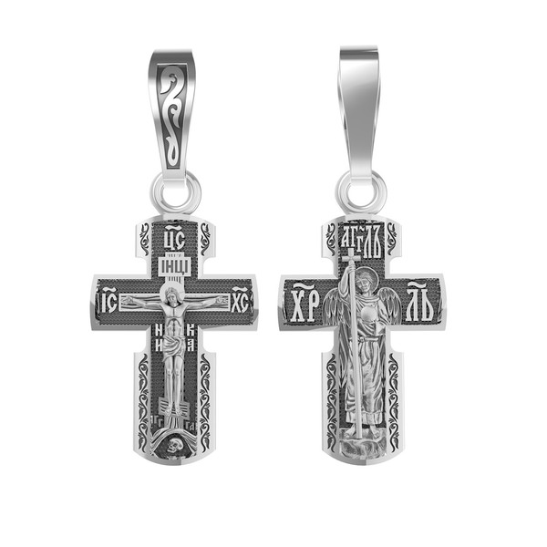 Крест из белого золота 585 пробы