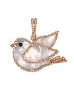 Подвеска из золота c эмалью и перламутром