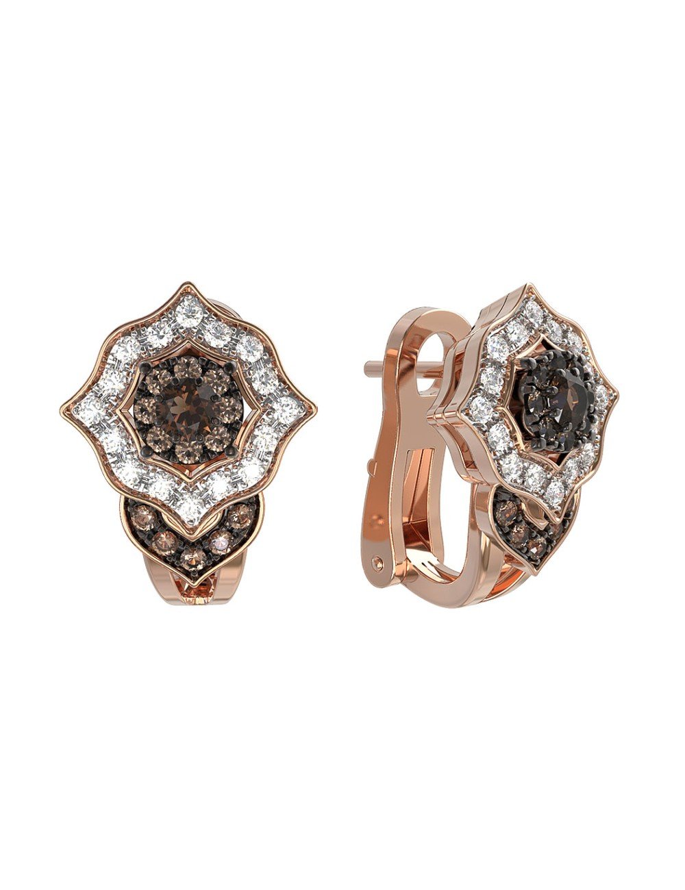 Серьги из золота c бриллиантами